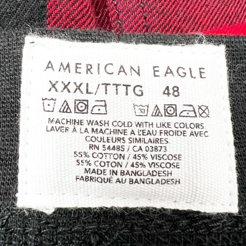 NWT America Eagle Buffalo Plaid Pajama Pant Men's Size XXXL Flannel Jogger